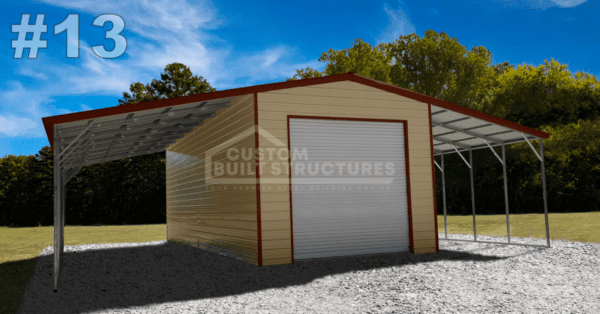 #13 42x41x14 Garage with Two Lean-Tos - Image 2
