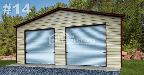 #14 30x26x11 Metal Double Garage
