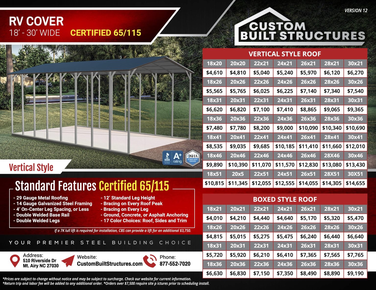 RV Covers - Custom Built Structures, Inc.